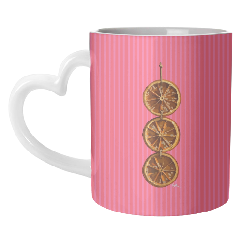 Christmas Dried Oranges - unique mug by Beverley Rae