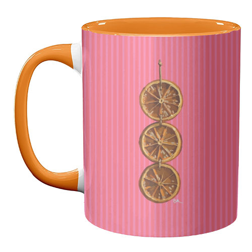 Christmas Dried Oranges - unique mug by Beverley Rae