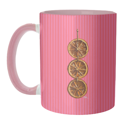 Christmas Dried Oranges - unique mug by Beverley Rae