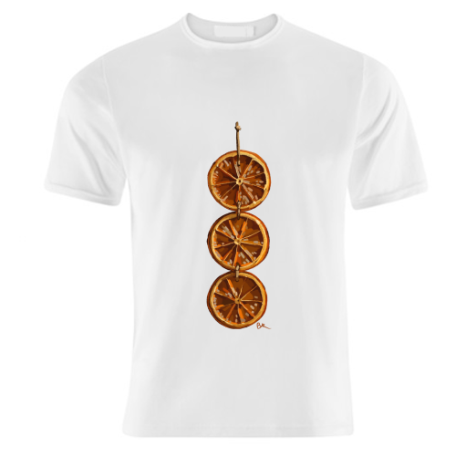 Christmas Dried Oranges - unique t shirt by Beverley Rae