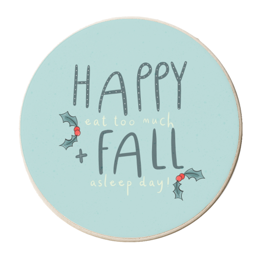 Christmas Fall Asleep - personalised beer coaster by Alice Palazon