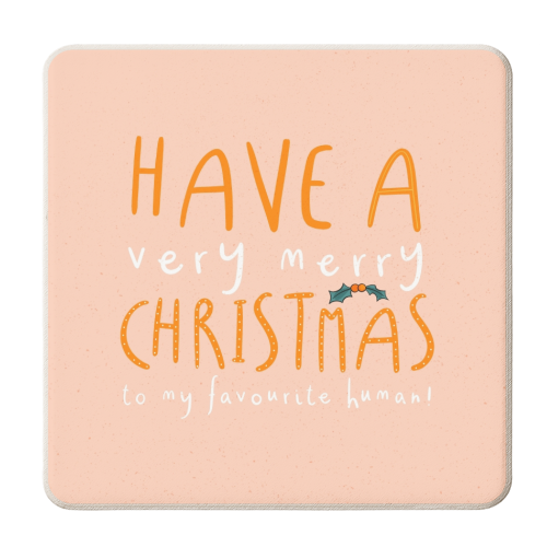 Christmas Fall Asleep - personalised beer coaster by Alice Palazon