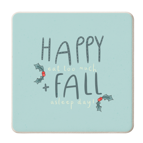 Christmas Fall Asleep - personalised beer coaster by Alice Palazon