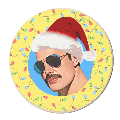 Christmas Freddie - personalised beer coaster by DOLLY WOLFE