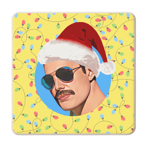 Christmas Freddie - personalised beer coaster by DOLLY WOLFE