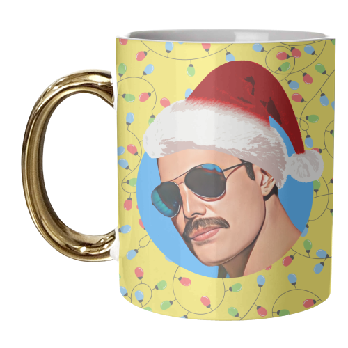 Christmas Freddie - unique mug by DOLLY WOLFE