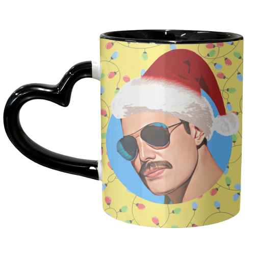 Christmas Freddie - unique mug by DOLLY WOLFE