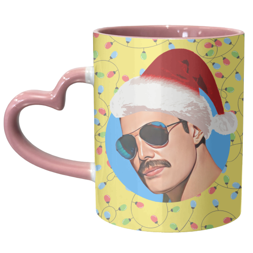 Christmas Freddie - unique mug by DOLLY WOLFE