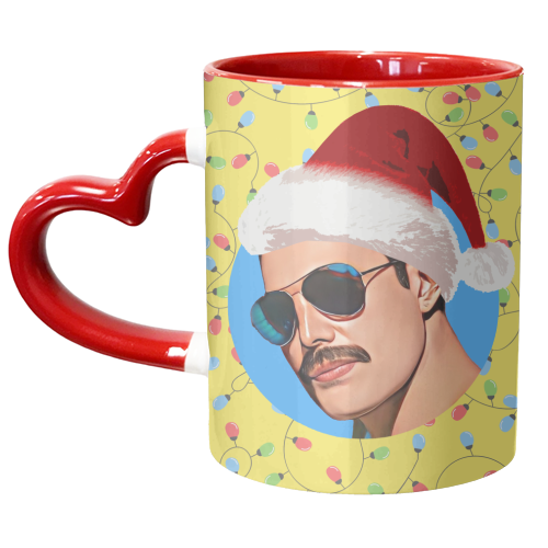 Christmas Freddie - unique mug by DOLLY WOLFE