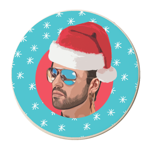 CHRISTMAS GEORGE - personalised beer coaster by DOLLY WOLFE