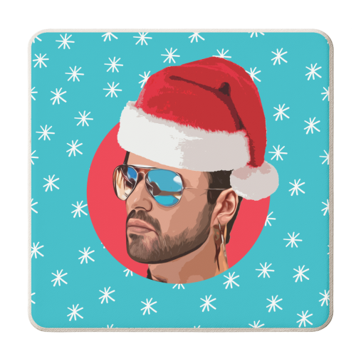 CHRISTMAS GEORGE - personalised beer coaster by DOLLY WOLFE