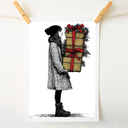 Christmas gifts - A1 - A4 art print by DejaReve