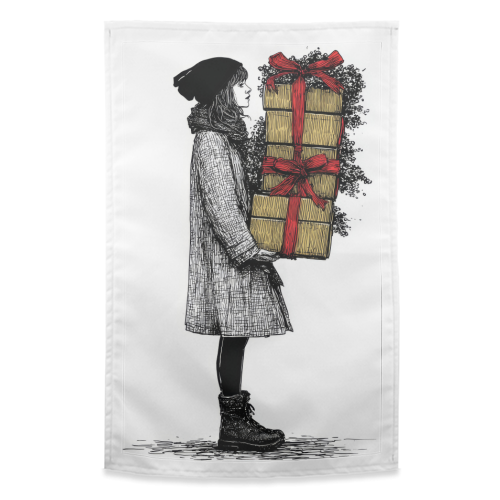 Christmas gifts - funny tea towel by DejaReve