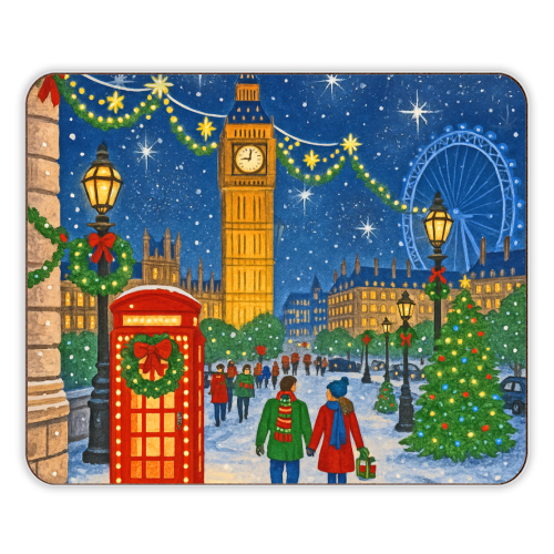 Christmas in London - designer placemat by Ms Doodle