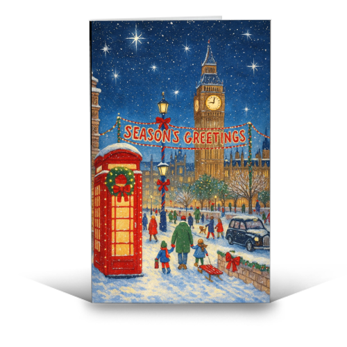 Christmas in London - funny greeting card by Ms Doodle