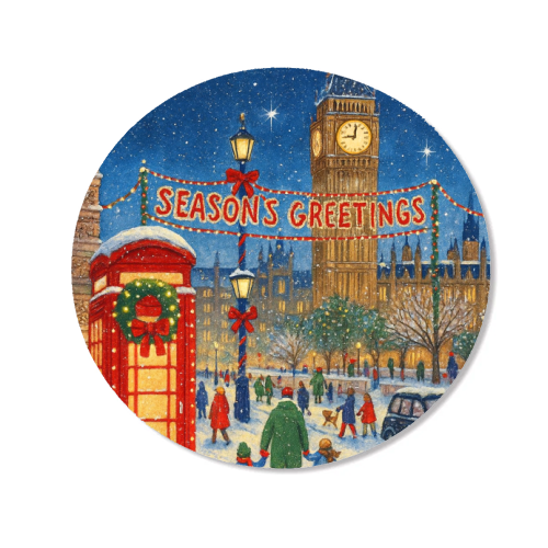 Christmas in London - Magnet by Ms Doodle