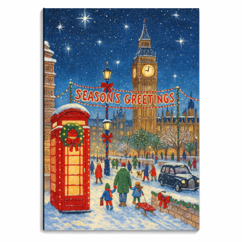 Christmas in London - personalised A4, A5, A6 notebook by Ms Doodle