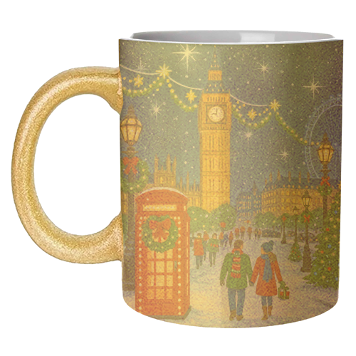 Christmas in London - unique mug by Ms Doodle