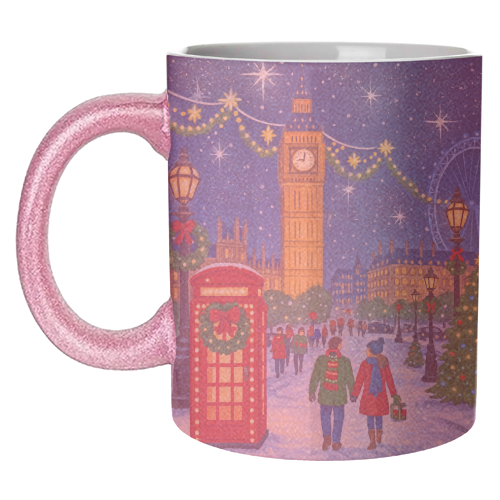 Christmas in London - unique mug by Ms Doodle