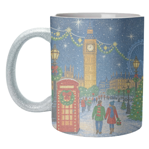 Christmas in London - unique mug by Ms Doodle