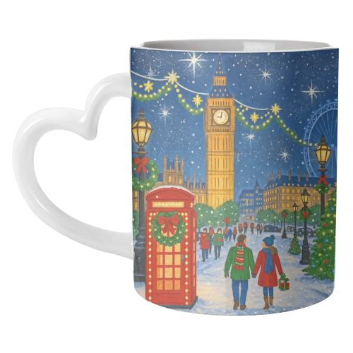 Christmas in London - unique mug by Ms Doodle