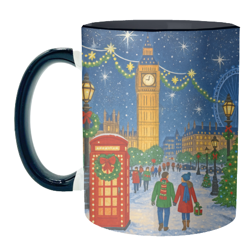 Christmas in London - unique mug by Ms Doodle