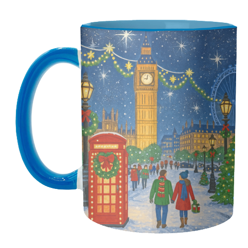 Christmas in London - unique mug by Ms Doodle