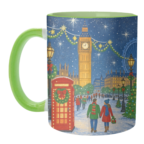 Christmas in London - unique mug by Ms Doodle