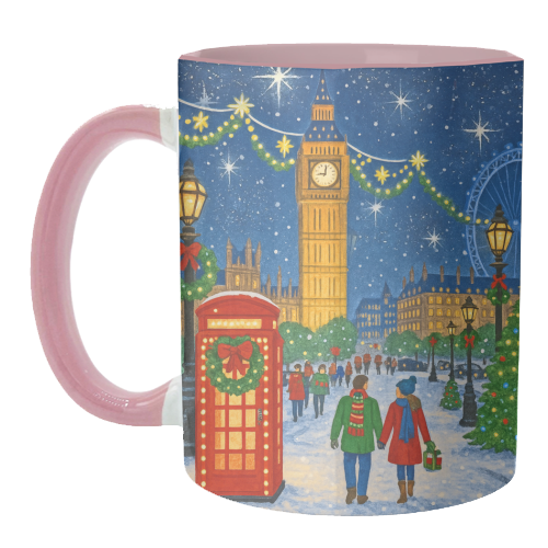 Christmas in London - unique mug by Ms Doodle