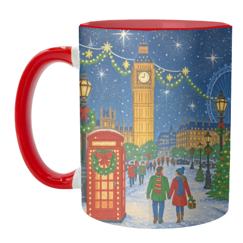 Christmas in London - unique mug by Ms Doodle