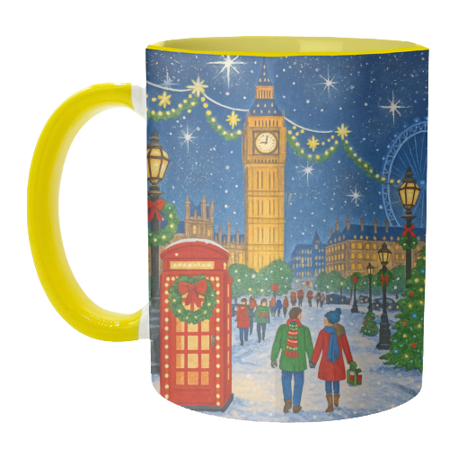Christmas in London - unique mug by Ms Doodle
