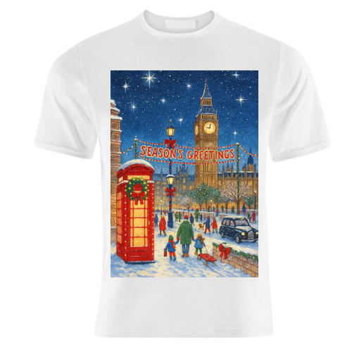 Christmas in London - unique t shirt by Ms Doodle