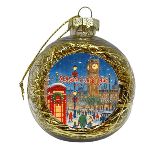 Christmas in London - xmas bauble by Ms Doodle