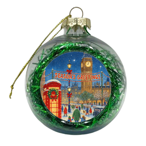 Christmas in London - xmas bauble by Ms Doodle