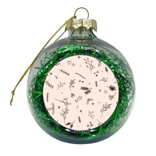 Christmas in Nature (Colourless) - xmas bauble by Pink and Pip