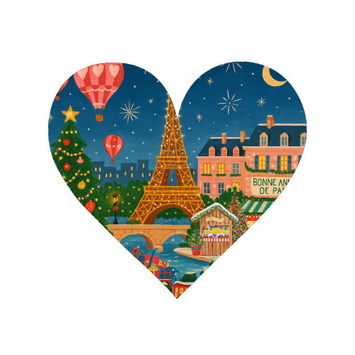Christmas in Paris - Magnet by Ms Doodle