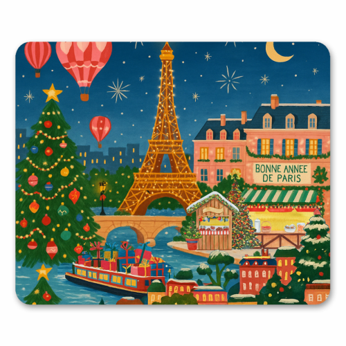 Christmas in Paris - mouse mat by Ms Doodle