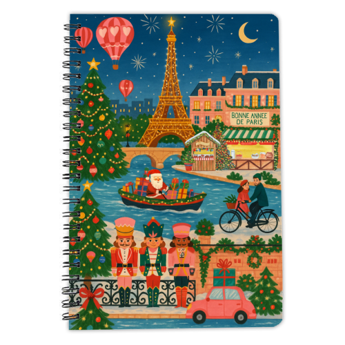 Christmas in Paris - personalised A4, A5, A6 notebook by Ms Doodle