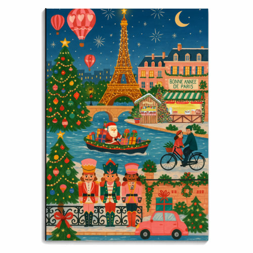 Christmas in Paris - personalised A4, A5, A6 notebook by Ms Doodle