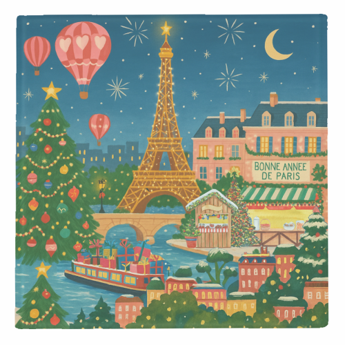 Christmas in Paris - personalised beer coaster by Ms Doodle