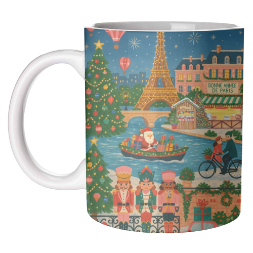 Christmas in Paris - unique mug by Ms Doodle