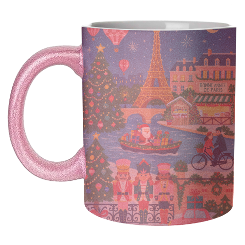 Christmas in Paris - unique mug by Ms Doodle