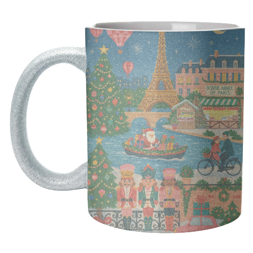 Christmas in Paris - unique mug by Ms Doodle