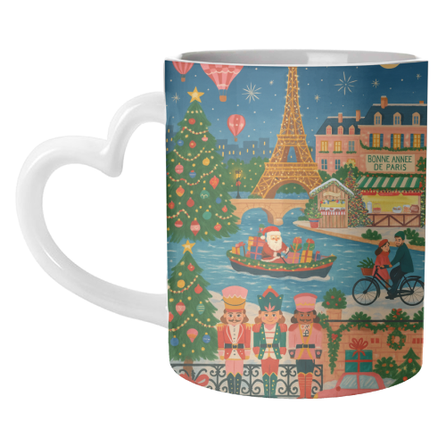 Christmas in Paris - unique mug by Ms Doodle