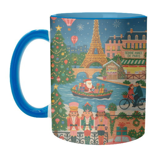Christmas in Paris - unique mug by Ms Doodle