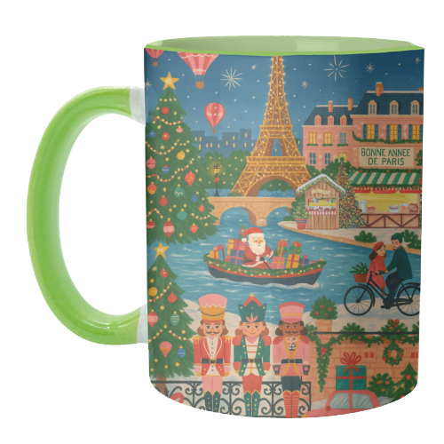 Christmas in Paris - unique mug by Ms Doodle