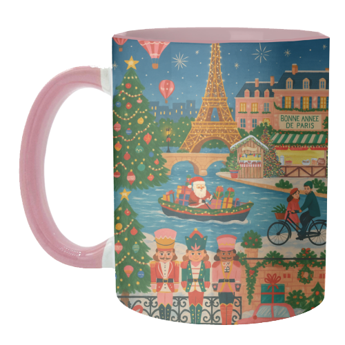 Christmas in Paris - unique mug by Ms Doodle
