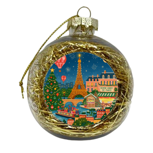 Christmas in Paris - xmas bauble by Ms Doodle