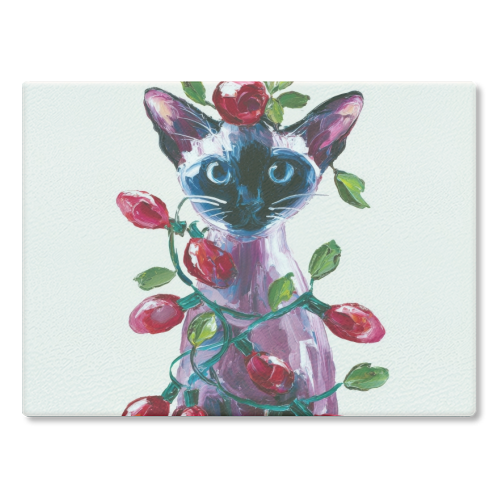 Christmas is coming - glass chopping board by DejaReve