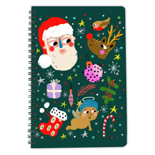 CHRISTMAS JOY - personalised A4, A5, A6 notebook by Nichola Cowdery